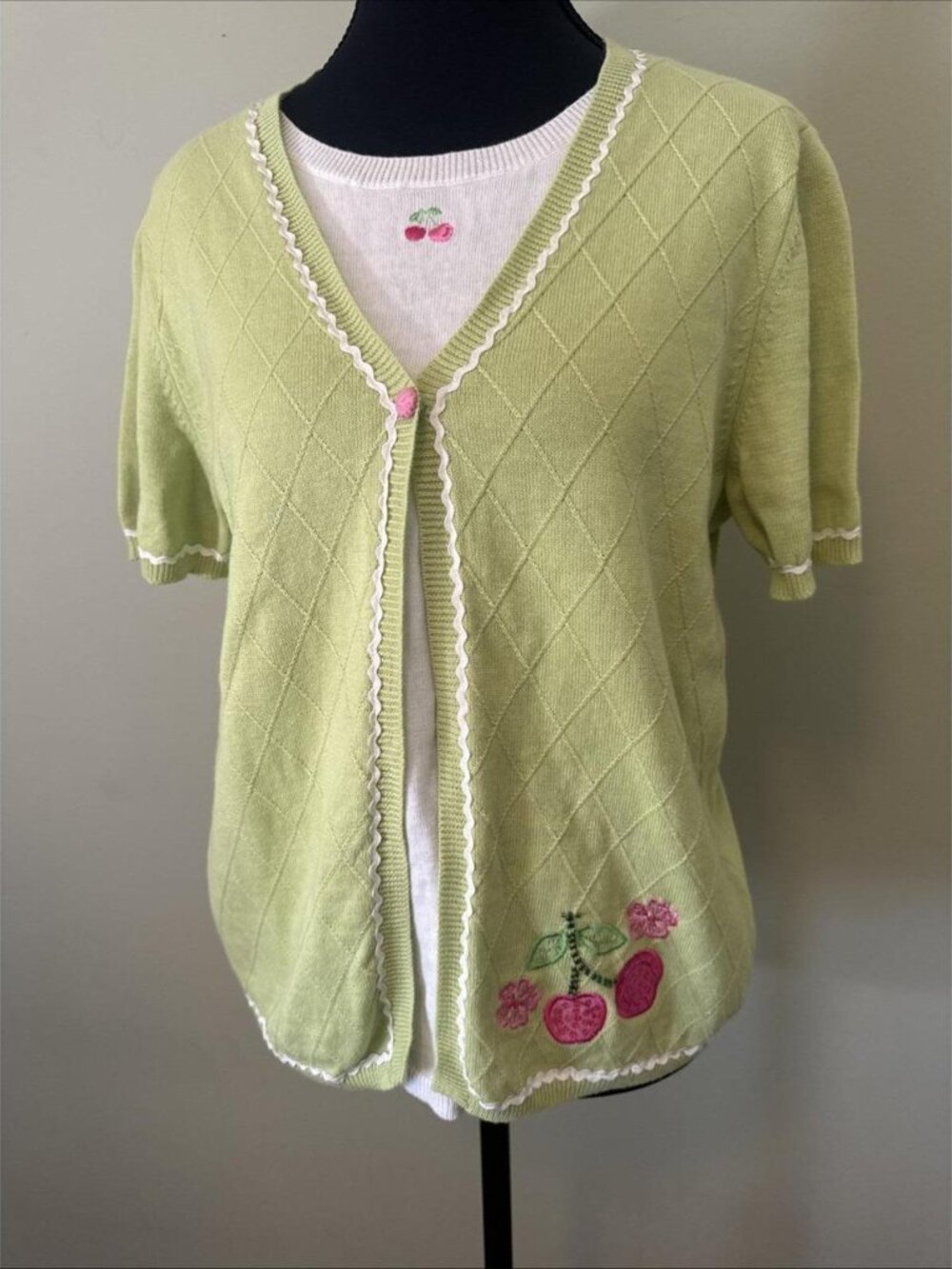 Alfred Dunner Women's Green Jumper